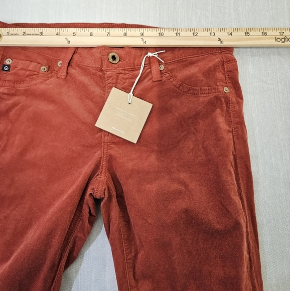 AG Adriano Goldschmied Pants Womens‎ Size 28R Orange Corduroy Skinny New - Picture 11 of 13